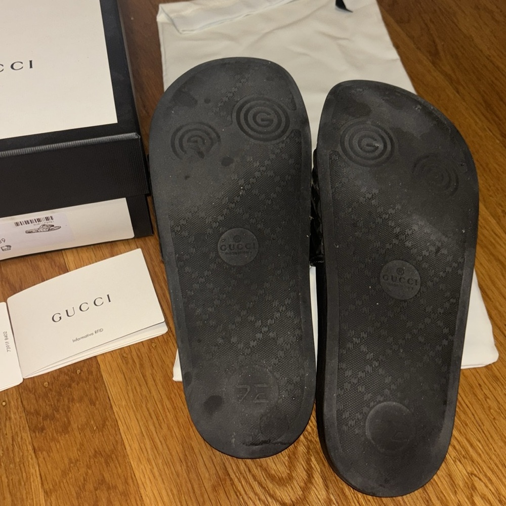 Gucci Black Slide Sandals - Picture 4 of 6